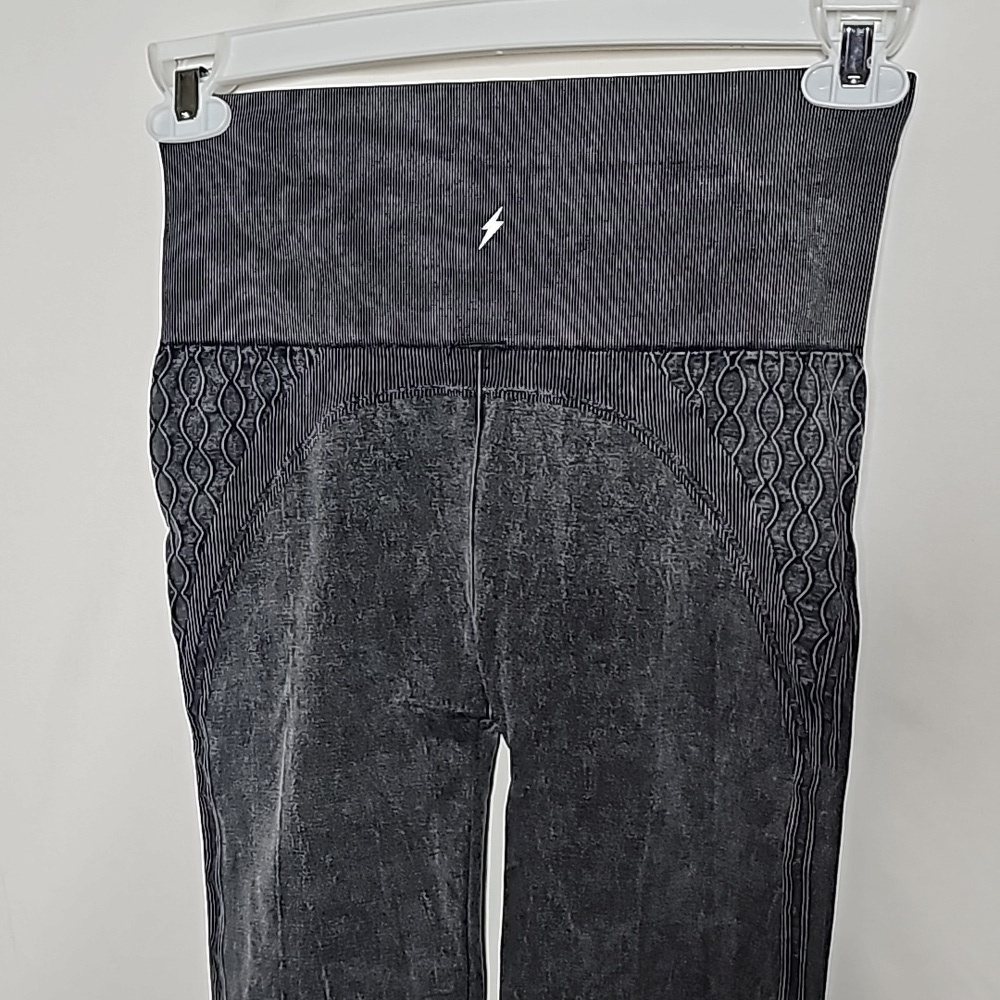 Electric Yoga gray tummy control pull on high rise workout gym train legging M/L